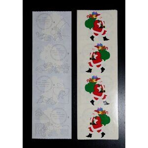 Vintage Mrs. Grossman's Stickers Christmas Santa Claus Toys Gifts Holidays 1994